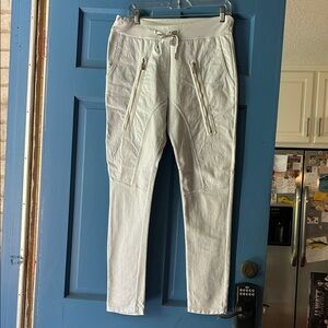 Italian Made White Jogger Pants